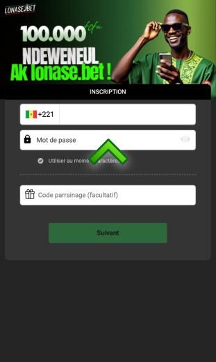 app entrer le mot de passe