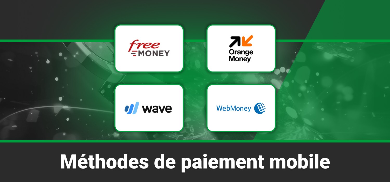 Modes de paiement dans l'application Lonase Bet